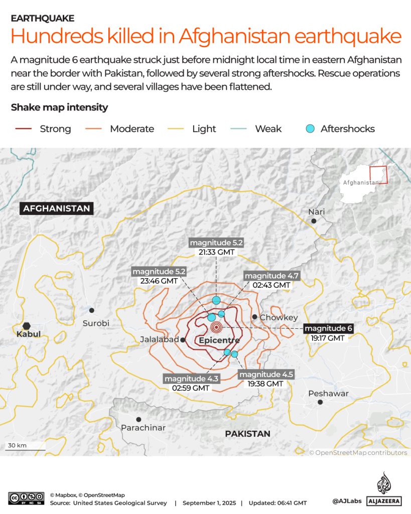 Interactive Afghanistan Earthquake September 1 2025 1756714234