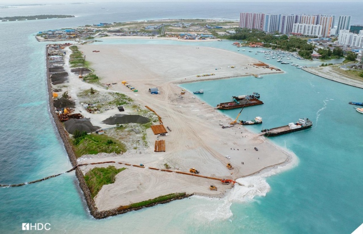 Hulhumalé Phase 3 Reclamation Reaches 63%